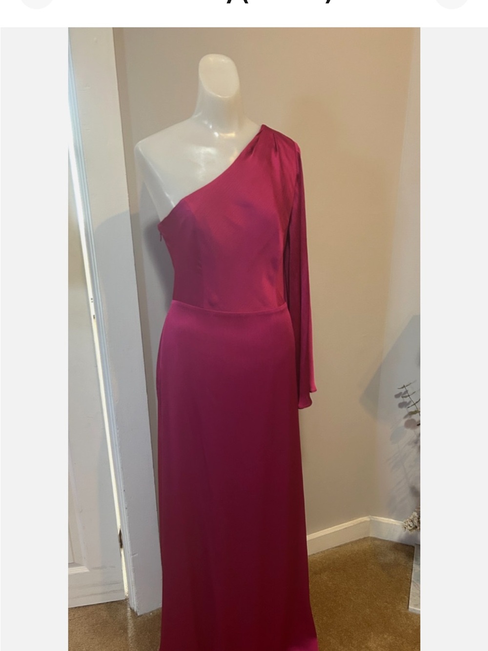 Sachin + Babi One-Shoulder Hot Pink Evening Gown - Picture 3 of 16
